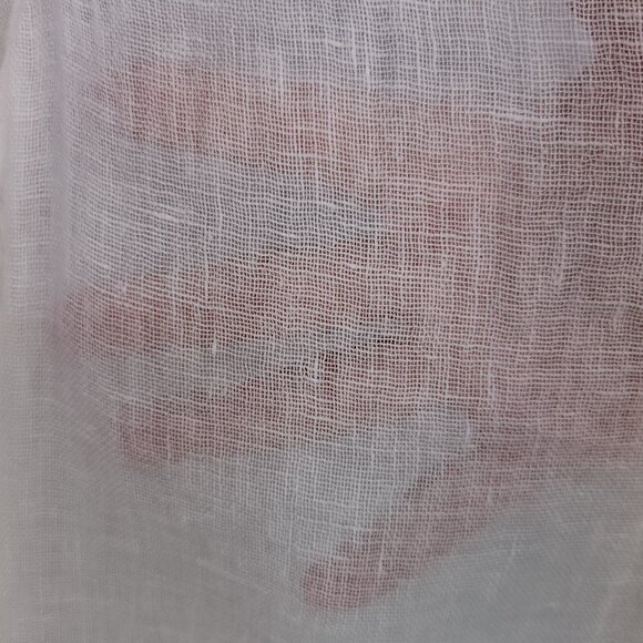 Eileen Fisher Linen Shirt Gauze Long Sleeve Size Small Sheer Coastal Grandma Lux - Picture 6 of 11